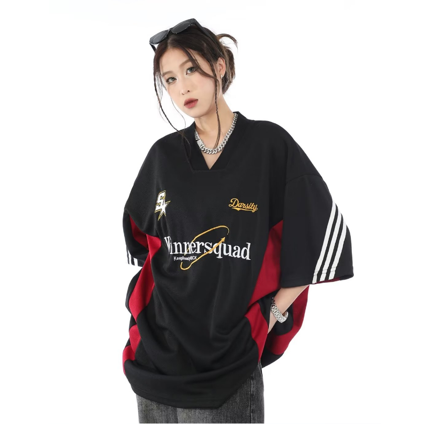 Men's Thin V-neck V-tie Casual Sporty Short Sleeve