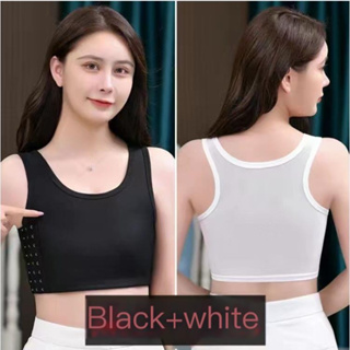 Women Tomboy Crop Top Flat Chest Binder Short Corset Sport Bustier Tank Top  Vest