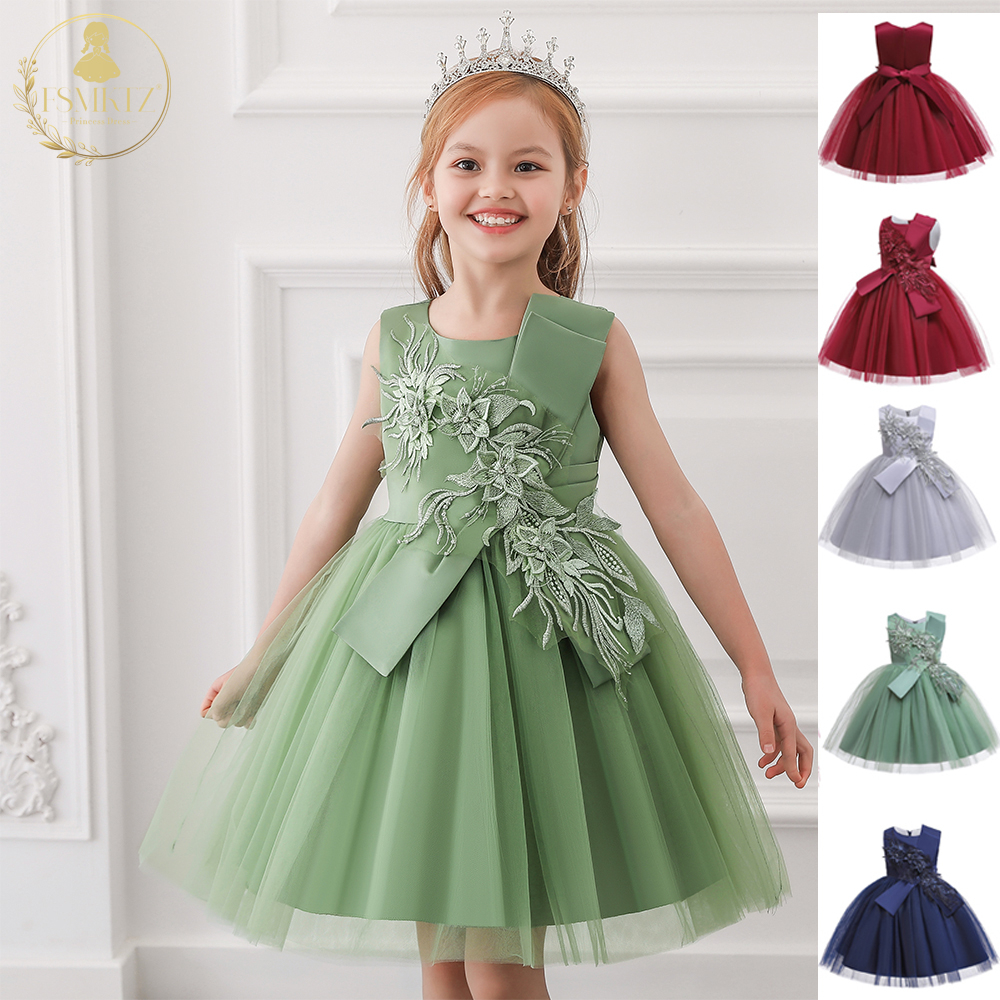 Formal Party Dress For Girl Clothes Flower Lace Wedding Evening Prom Dress  Girls Dresses Princess Birthday Gown 3-10 Years L5150