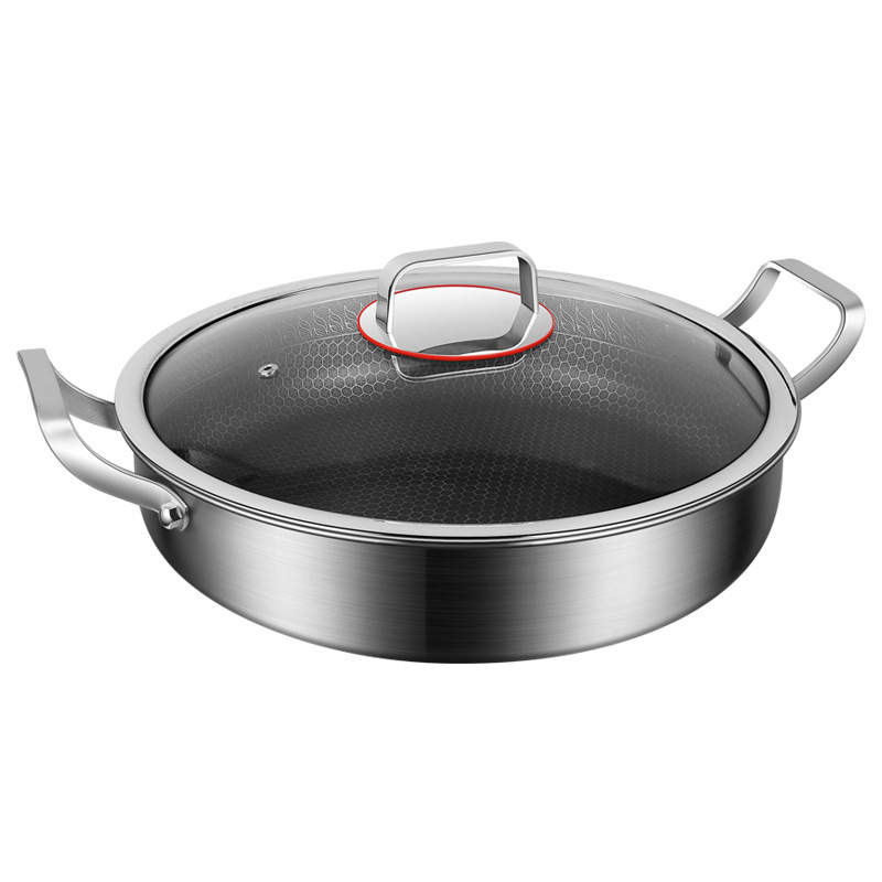 Hybrid Stainless Steel Wok with Stay Cool Handles, Dishwasher and Oven