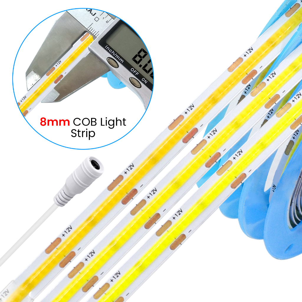 DC12V 24V COB LED Strip Light 480 LEDs/m High Density Flexible Tape ...