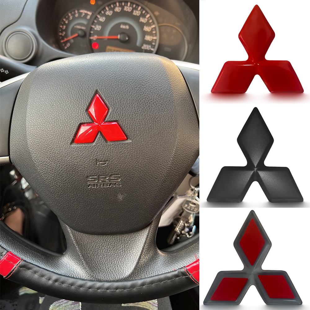 Cover Logo Mitsubishi XPANDER Steering Wheel Emblem Overlay Steering