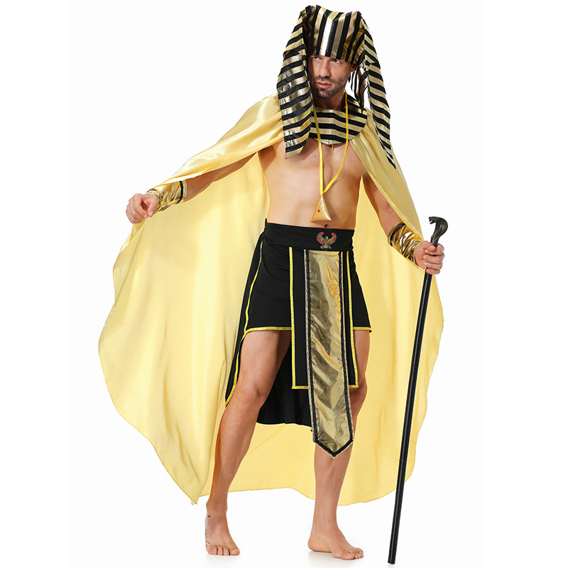 Mens Pharaoh Costume For Halloween Costume For Adult Man Ancient Egypt Egyptian Pharaoh