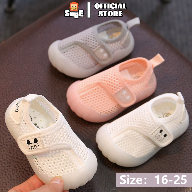 SUGE Toddle Mesh Tennis kasut baby boy 1 tahun Knit Sneakers Soft Sole