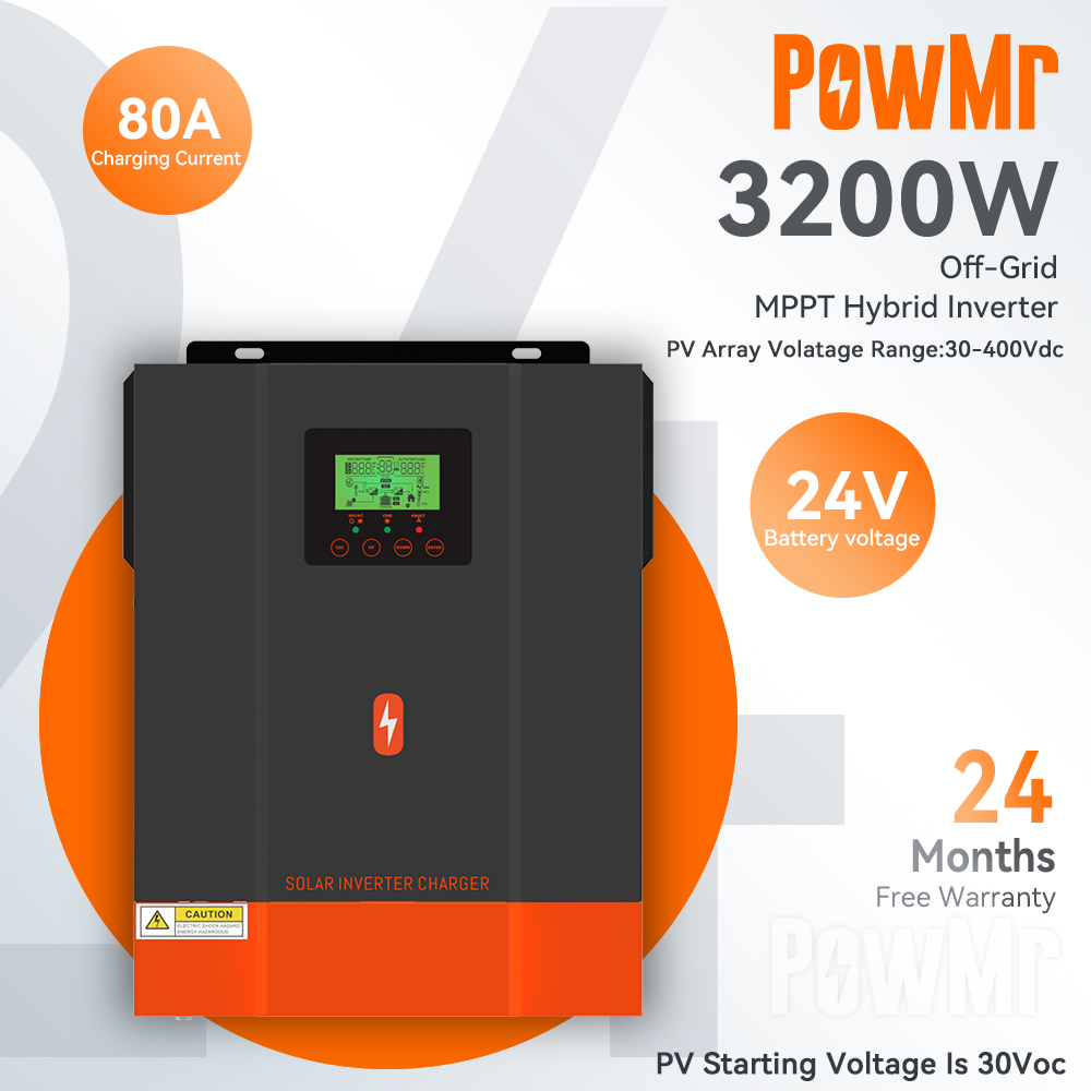 【Local Delivery】PowMr Upgrade MPPT 3.2KW Off Grid Solar Hybrid Inverter