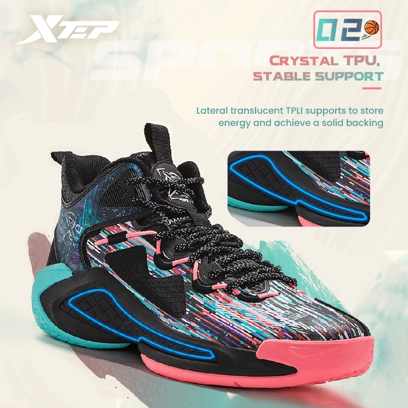 XTEP Men Basketball Shoes Support Fashion WearResistant Comfortable