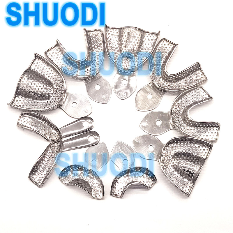 Dental Lab Equipment L/M/S Size Upper Lower Stainless Steel Impression ...