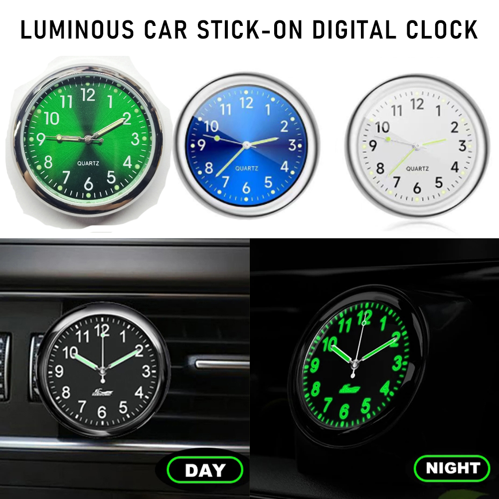 Car Clock Luminous Automobiles Internal StickOn Mini Digital Watch