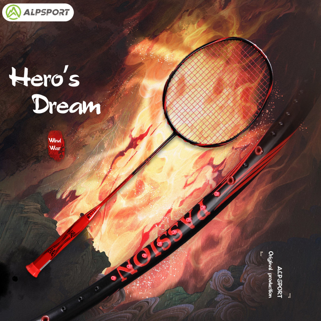 ALP FZ 8U 82g 22-30Lbs 100% Carbon Fiber Badminton Racket With Free ...