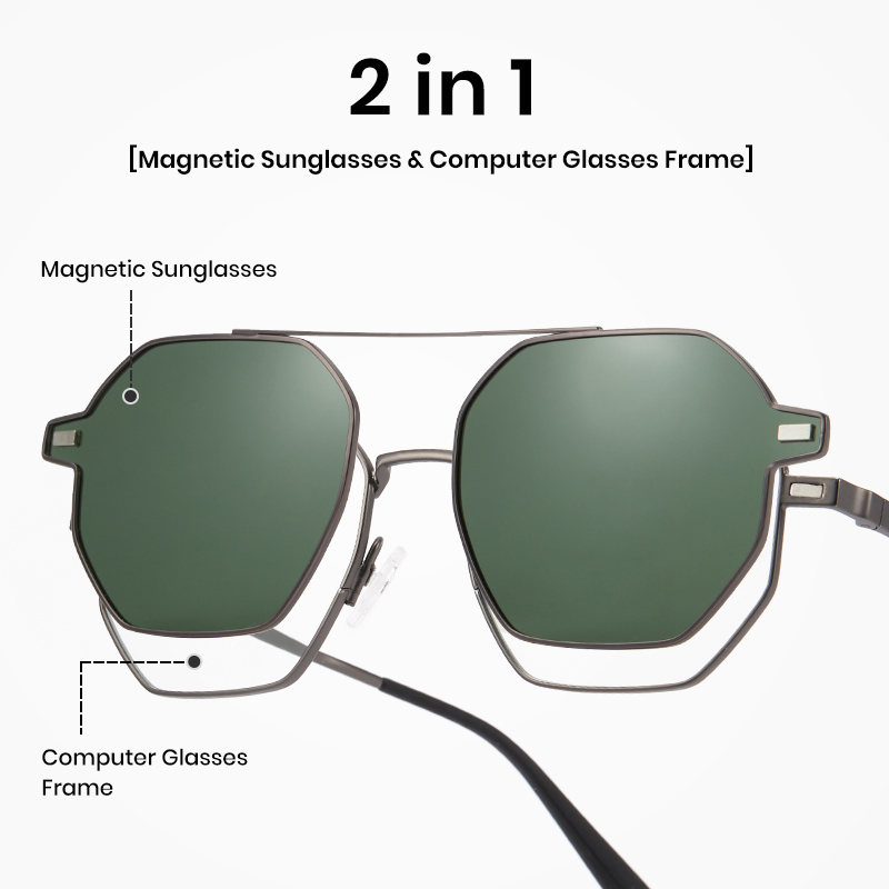 Cyxus Dual Purpose Glasses Fashion Polarized Sunglasses Women