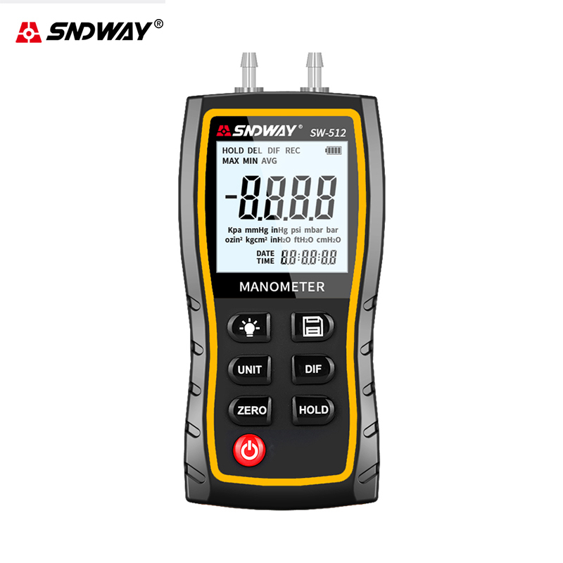 SNDWAY SW512 Digital Manometer Air Pressure Gauge Resolution air