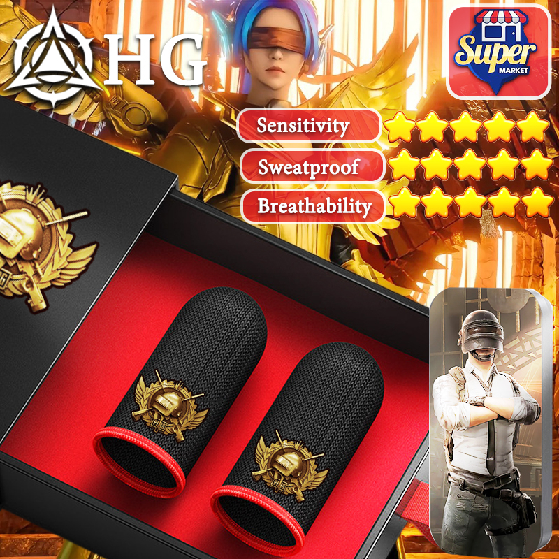 HG PUBG Gaming Finger Sleeve gloves Touch thumb (2PCS) AntiSweat PUBG