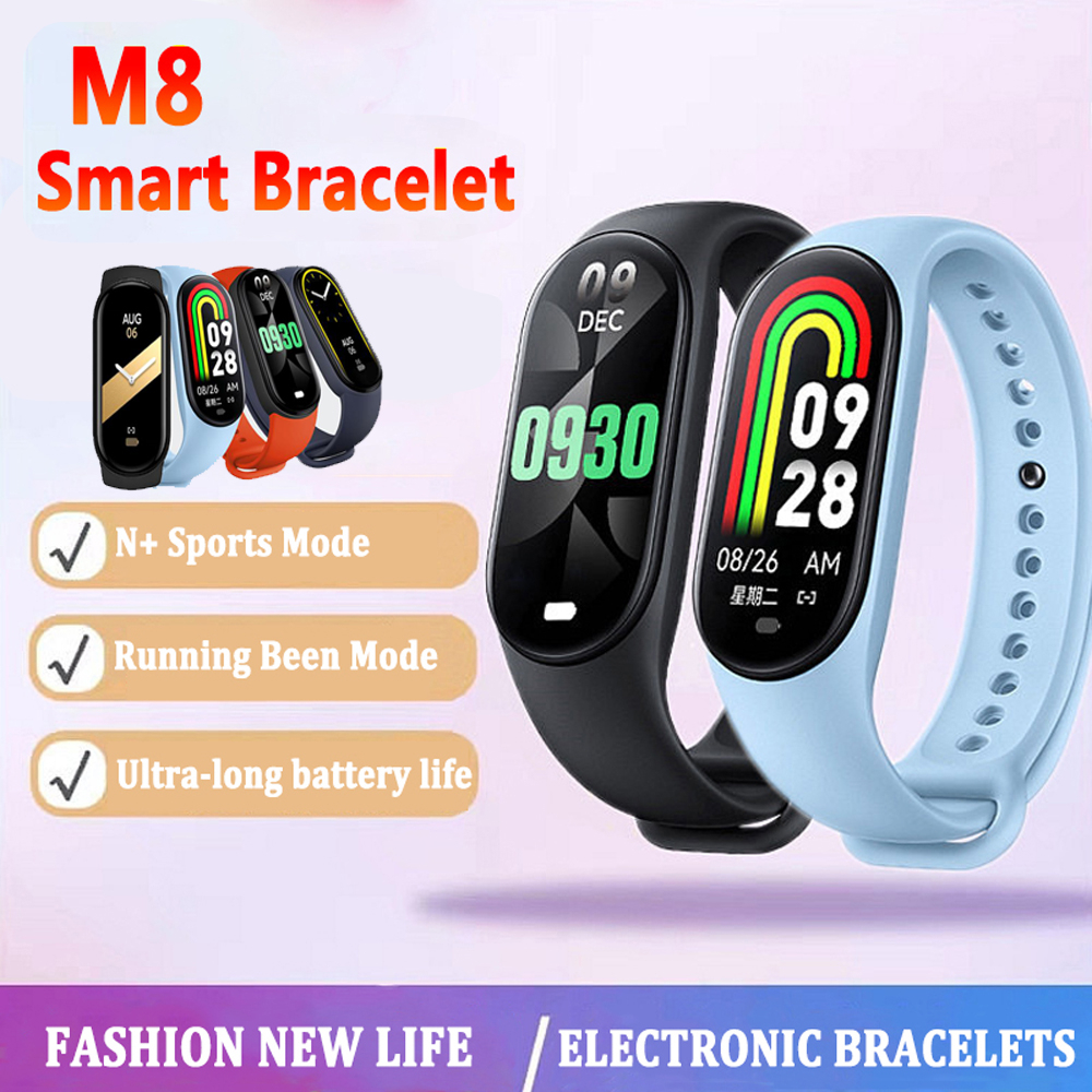 2023 M8 Smart Watch Color Screen Step Counting Multi Sport Mode Message ...