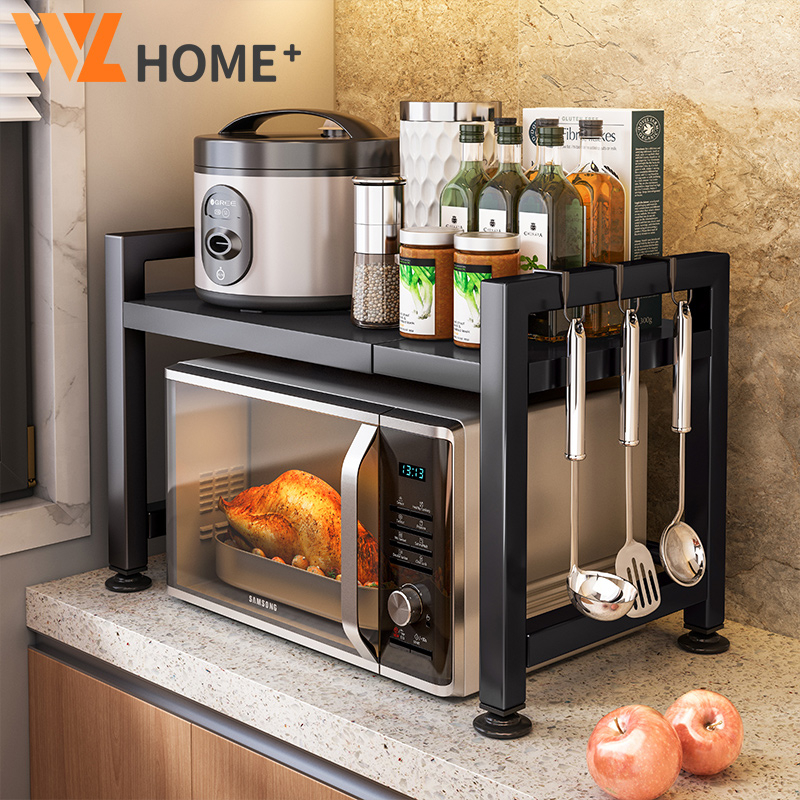 Microwave Rack Oven Rack Rak Dapur Adjustable Rack Kitchen Rack Steel