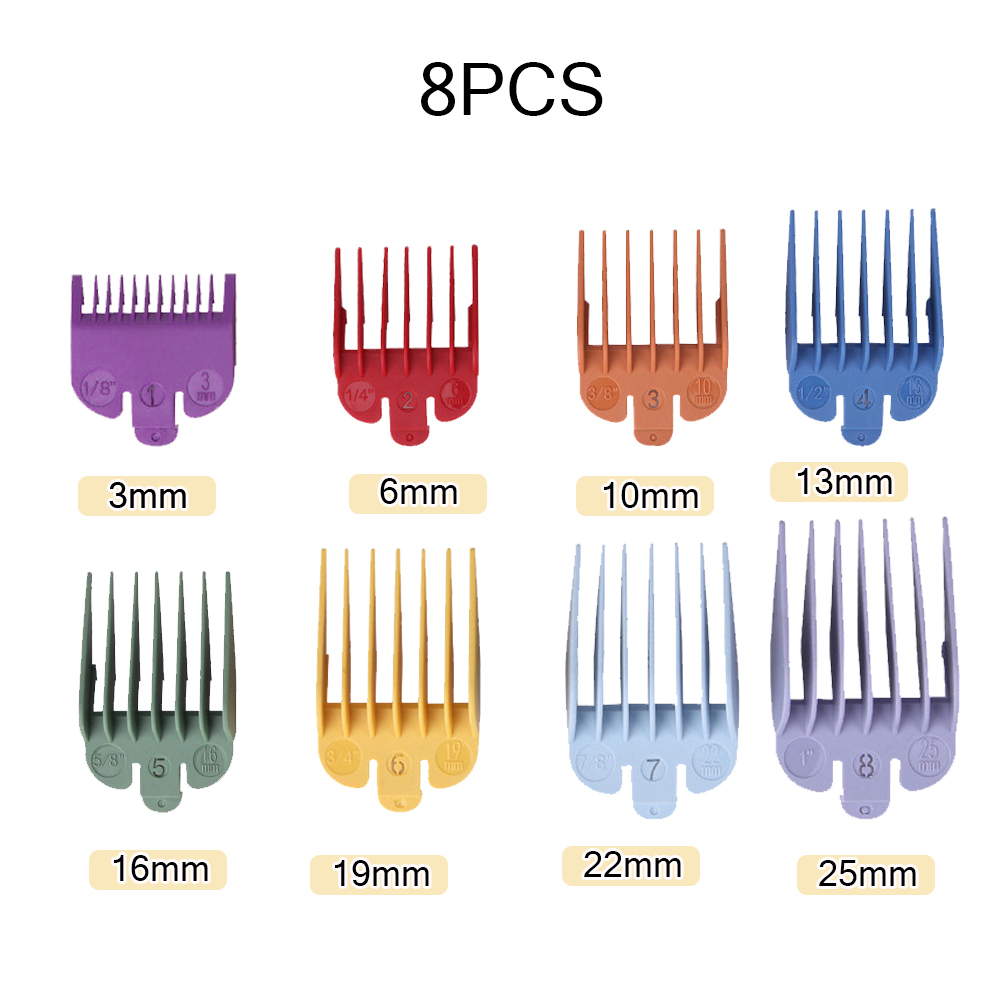 8pcs Universal Hair Clipper Limit Comb Guide Attachment Set For Wahl ...