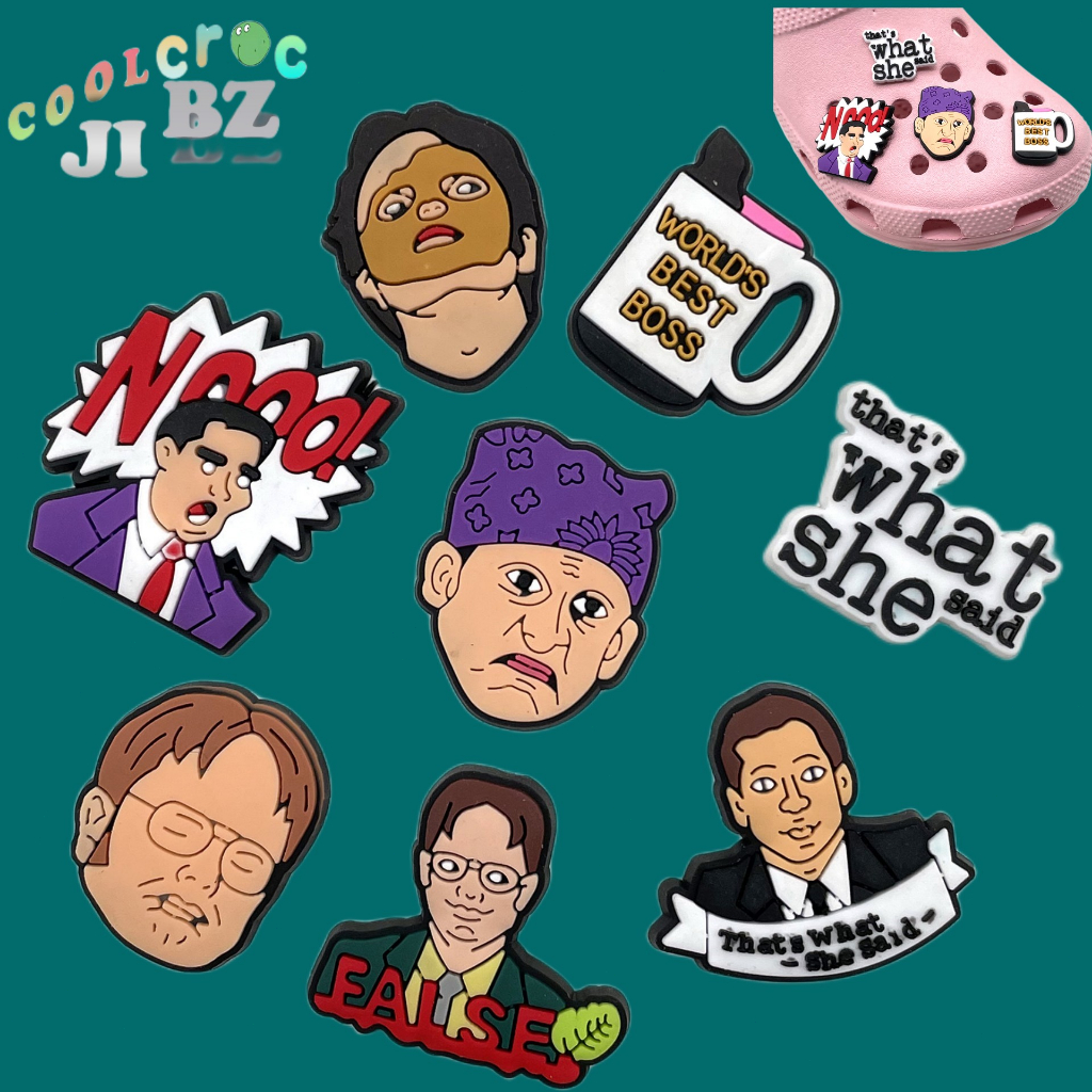 Jibbitz The Office Series PVC Shoes Flower Decoration Funny Shoe Buckle