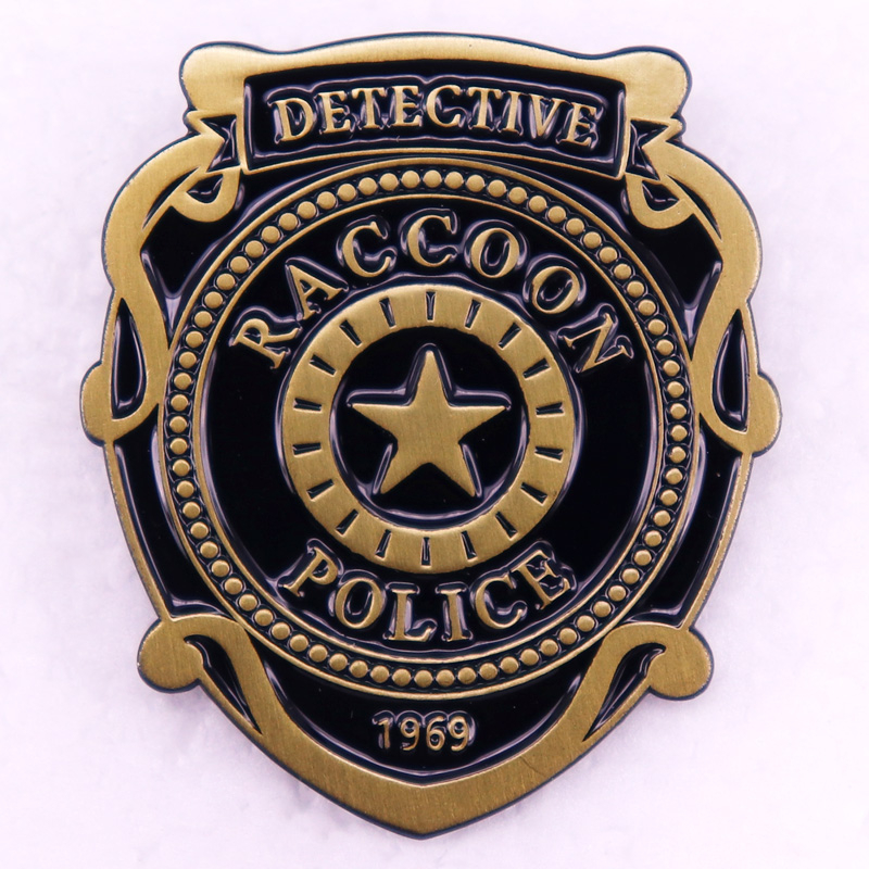 Raccoon Police Department Resident Evil movie badge Enamel Pin brooch ...