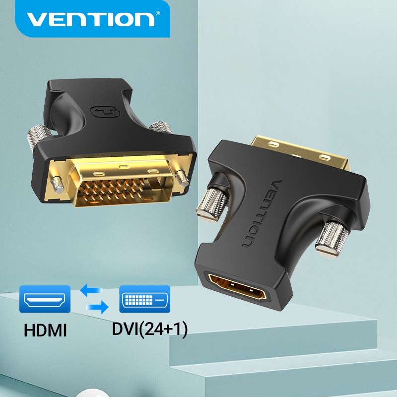 Vention DVI to HDMI Adapter Bi-directional DVI D 24+1 Male to HDMI Female