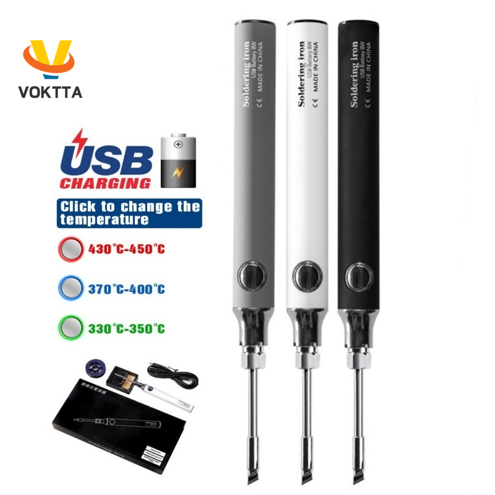 Voktta W Usb Soldering Iron Set Adjustable Temperature Portable Home