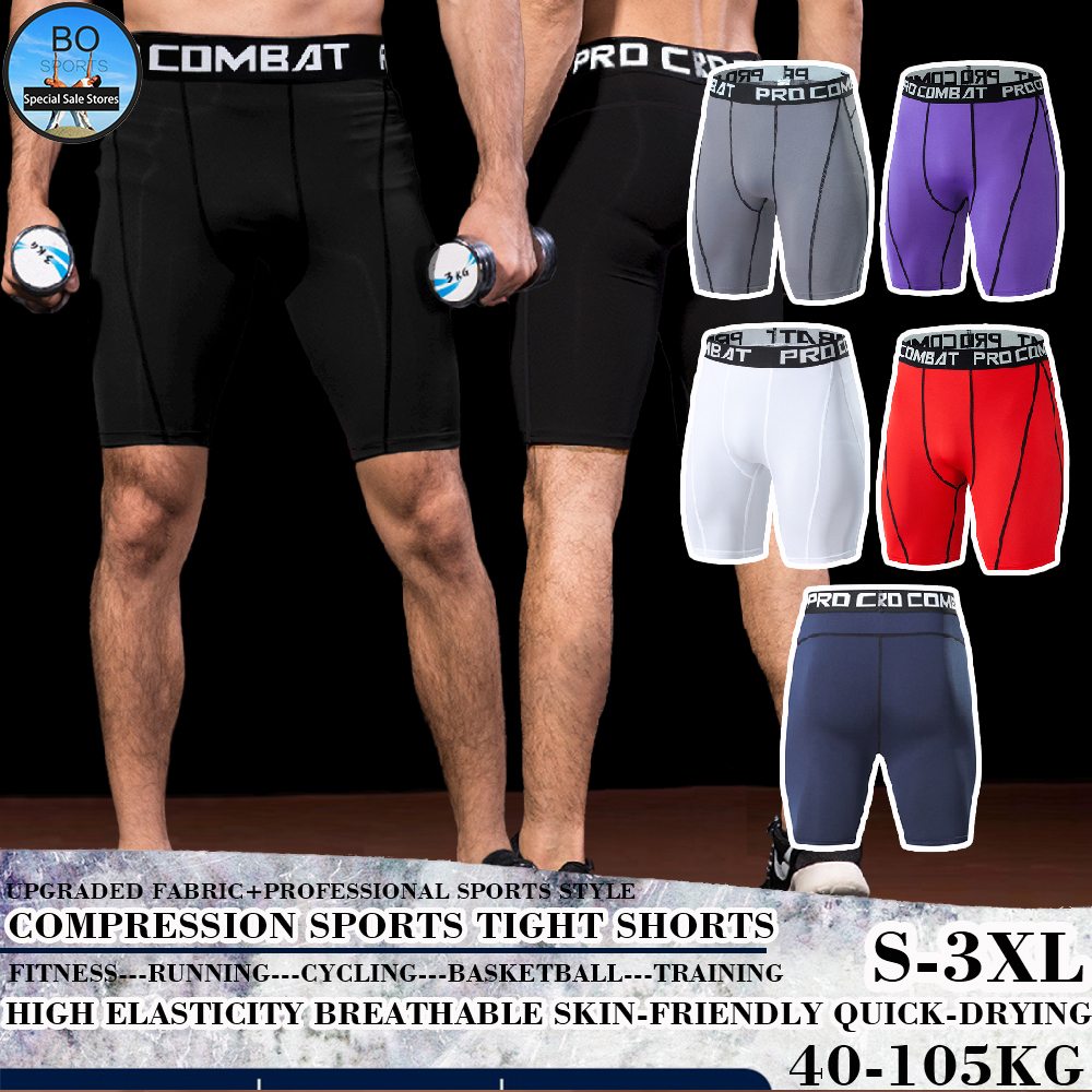 BOSPORT Pro Combat Compression Short Pants Basketball Legging Supporter ...
