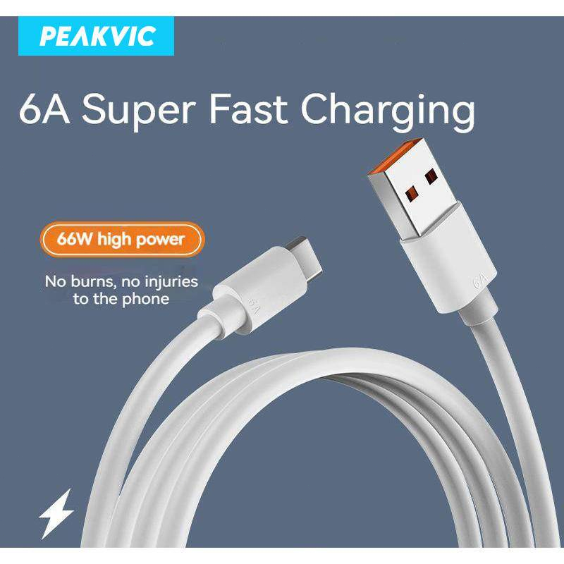 Type C Charging Cable Quick Charging Cable 6A Flash Charging Fully