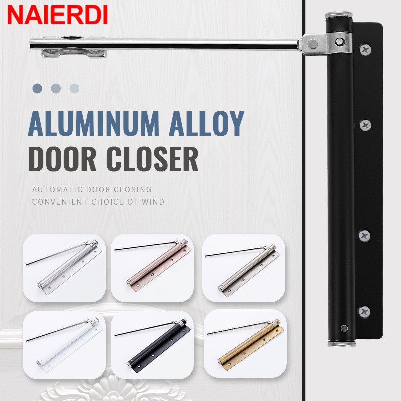 NAIERDI Adjustable Door Closer Aluminum Alloy Automatic Door Spring ...