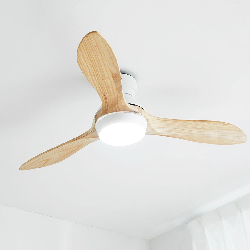 Japanese Ceiling Fan Lamp 42 "Japanese Style Log Living Room Dining