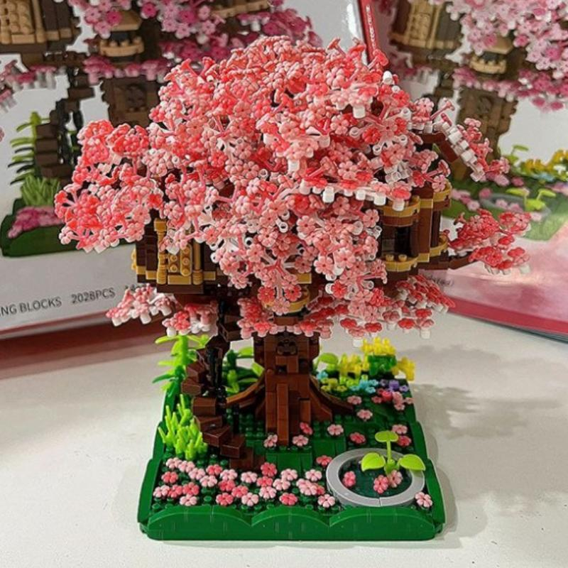 【Flash Sale READY STOCK IN MALAYSIA】Pink Sakura Tree House Mini Blocks ...