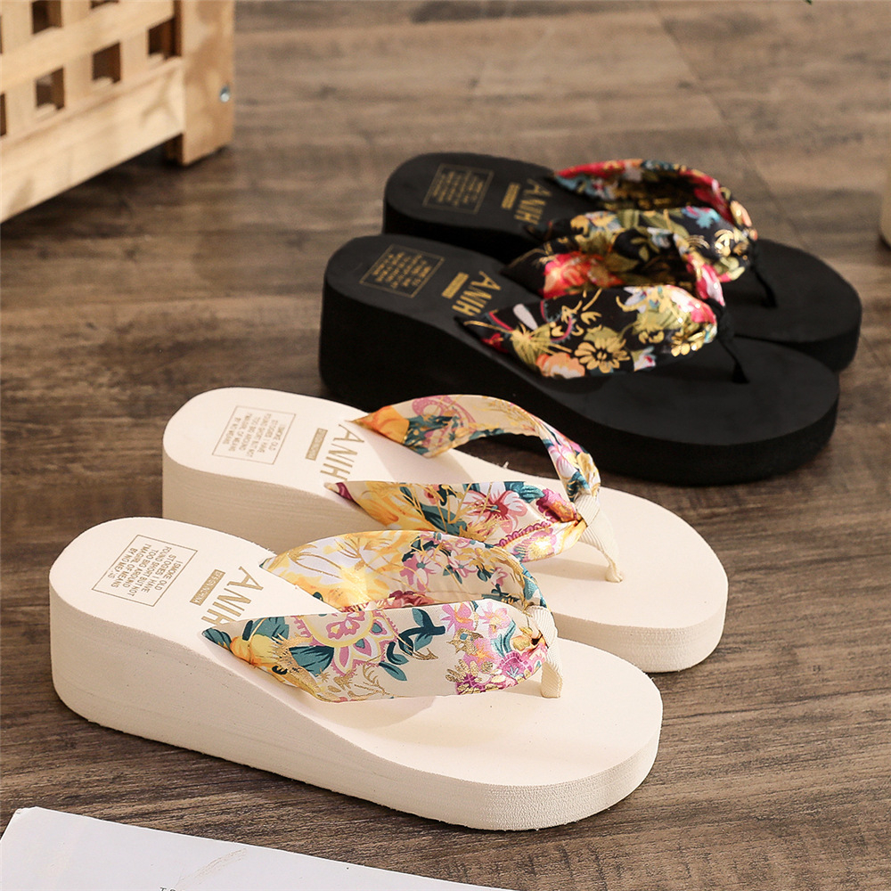 Material flip flops womens online