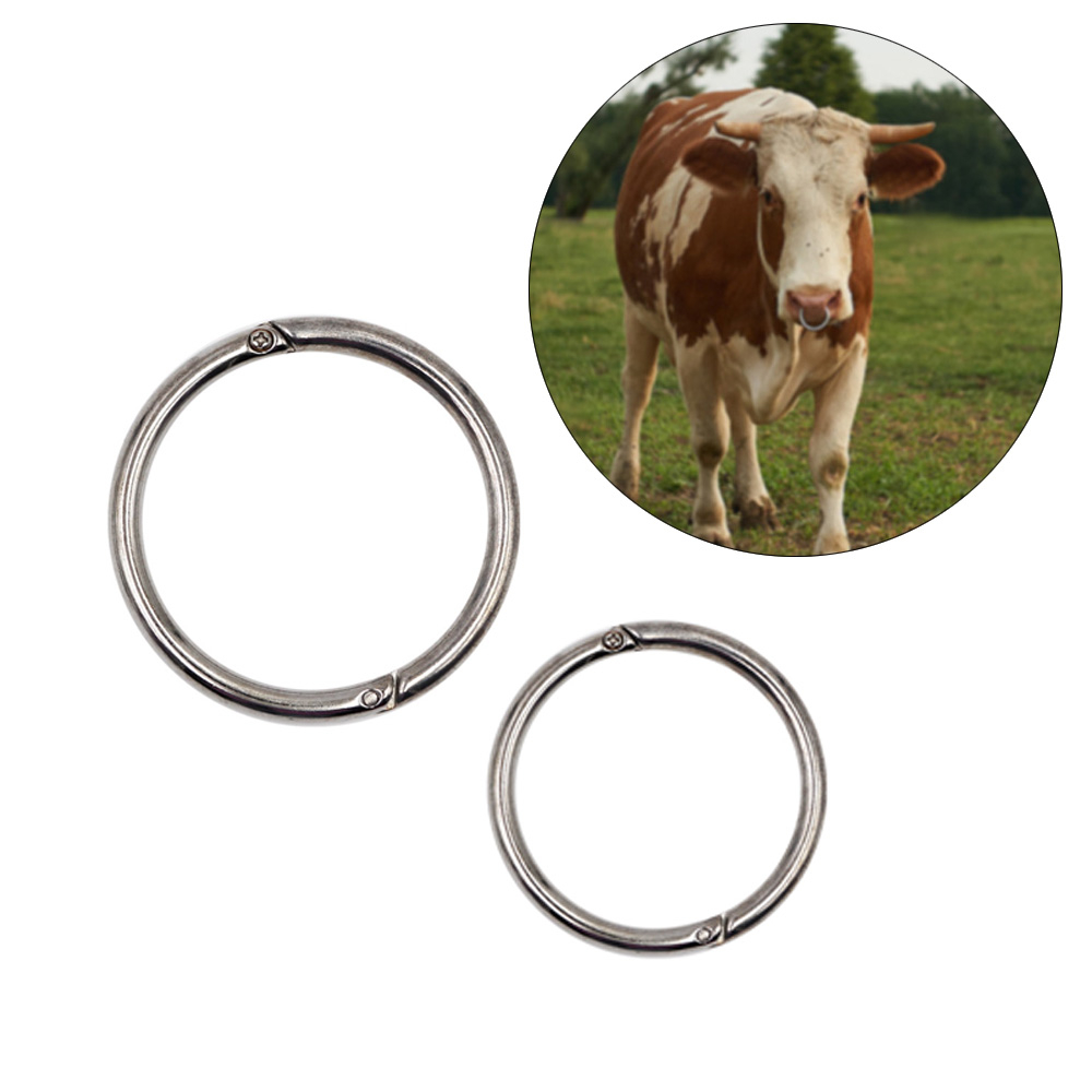 Cattle Traction Nose Ring Stainless Steel Bull Nose Ring Big Large Cow ...