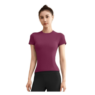 Fitness wear women's long sleeve Sports Top Women's running quick dry T- shirt Tight Sexy elastic back Yoga suit