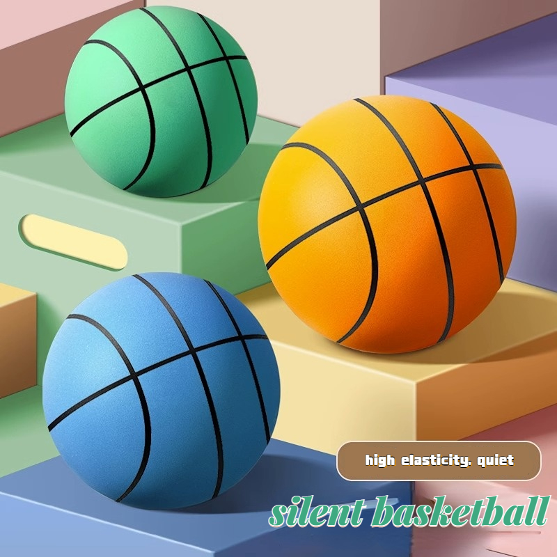 Ballon De Basket Silencieux Taille 5/7 - En Mousse PU, Faible Bruit (2dB), Pour Entraînement En Intérieur, Enfants/adultes