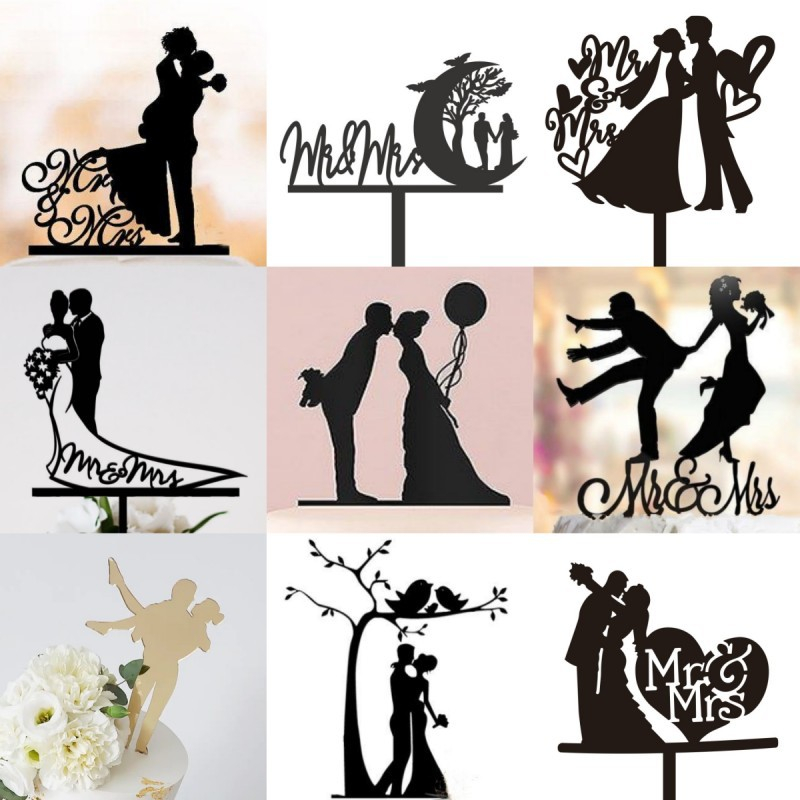 Mr and Mrs Cake Topper, Bride and Groom Sign Wedding, Engagement Cake ...
