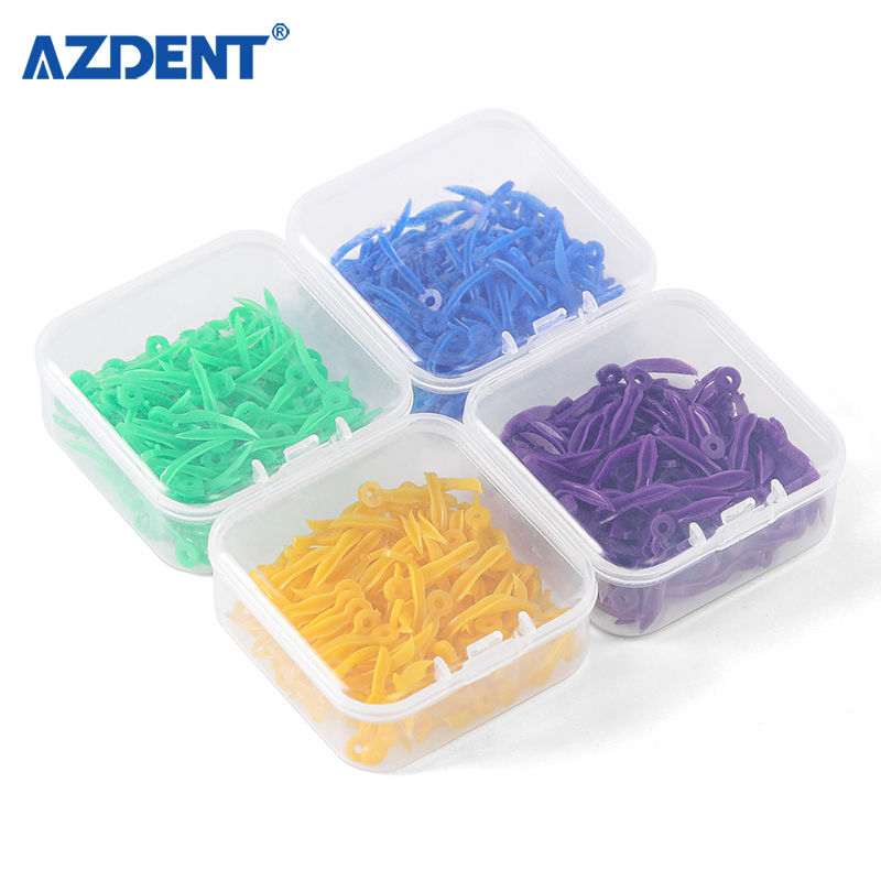 Dental Disposable Wedges With Hole Plastic Tooth Gap Wedge 4 Sizes