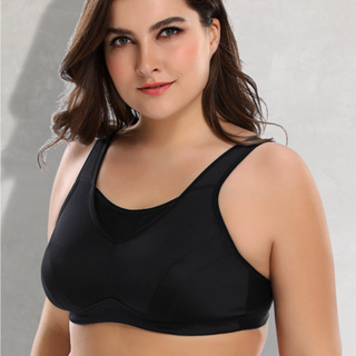 Wingslove Women's High Impact Sports Bra Full Coverage Wirefree Non Padded Workout  Bra Plus Size(Black,34B) at  Women's Clothing store