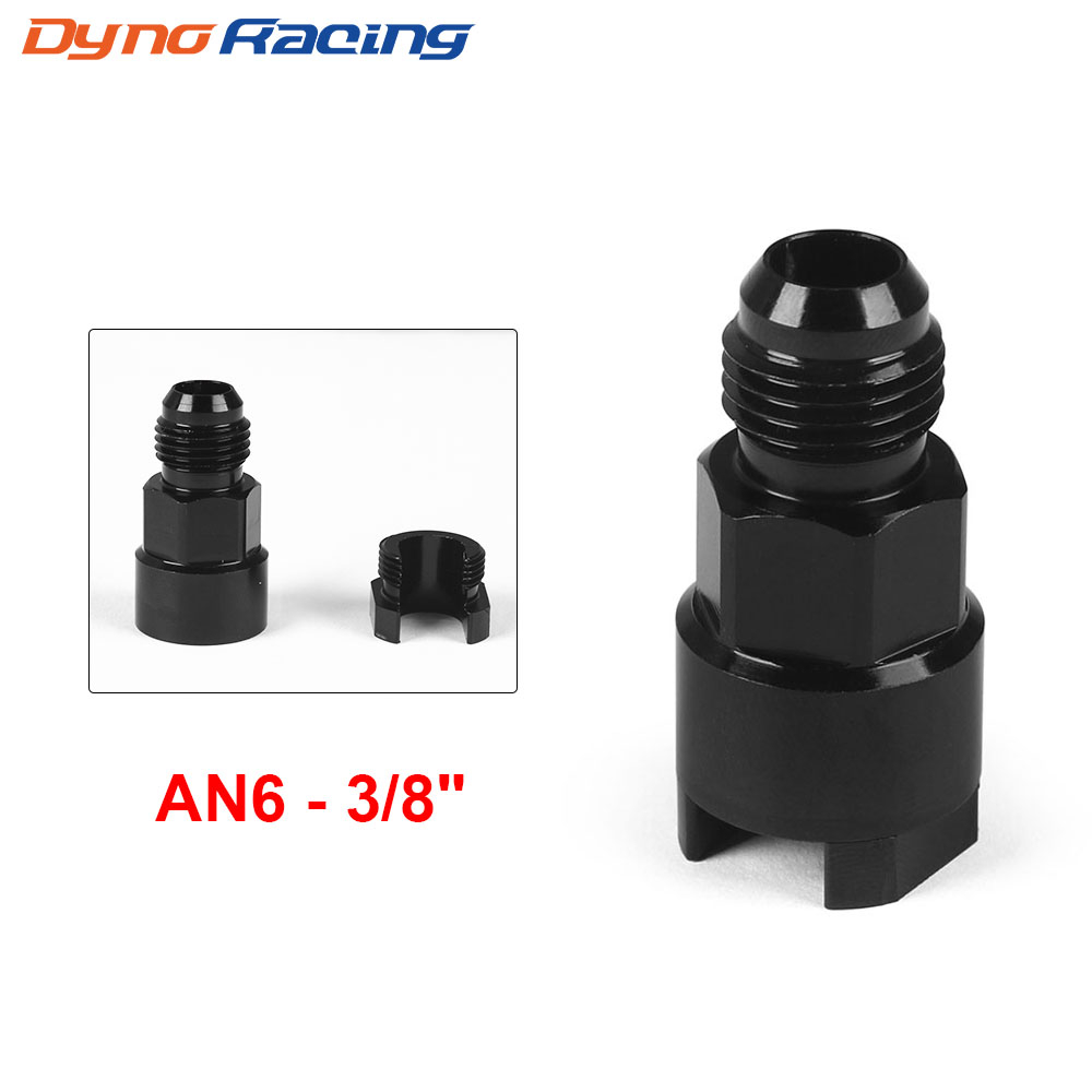 thumbnail image 2 of -6 AN Male To 1/4" Quick Disconnect Fuel Line EFI Adapter Fitting – Push-on Hardline, Black 2 of 5