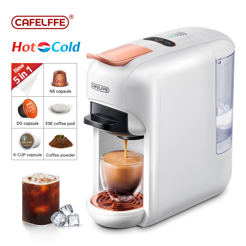 Cafelffe 5 In 1 Coffee Machine Hot/Cold Dolce Gusto Milk Nespresso