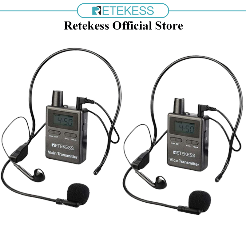 Retekess TT105 Professional Wireless Microphone System Two Way Radio
