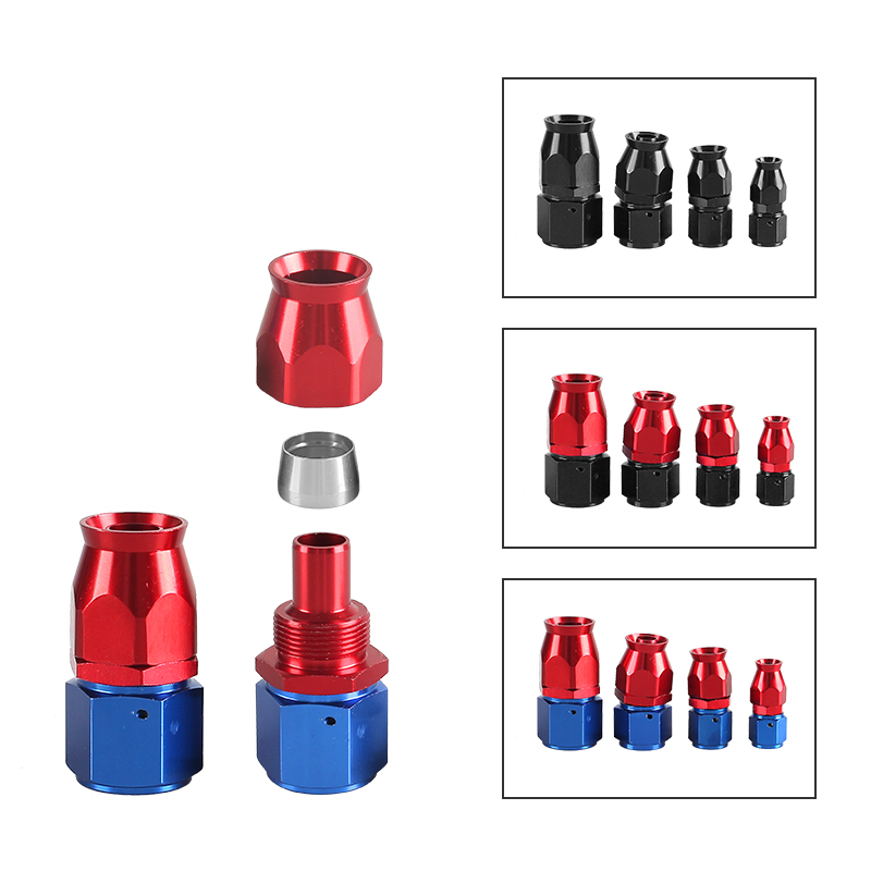 6/8/10AN Swivel PTFE Hose End Fitting Straight 90 Degree For
