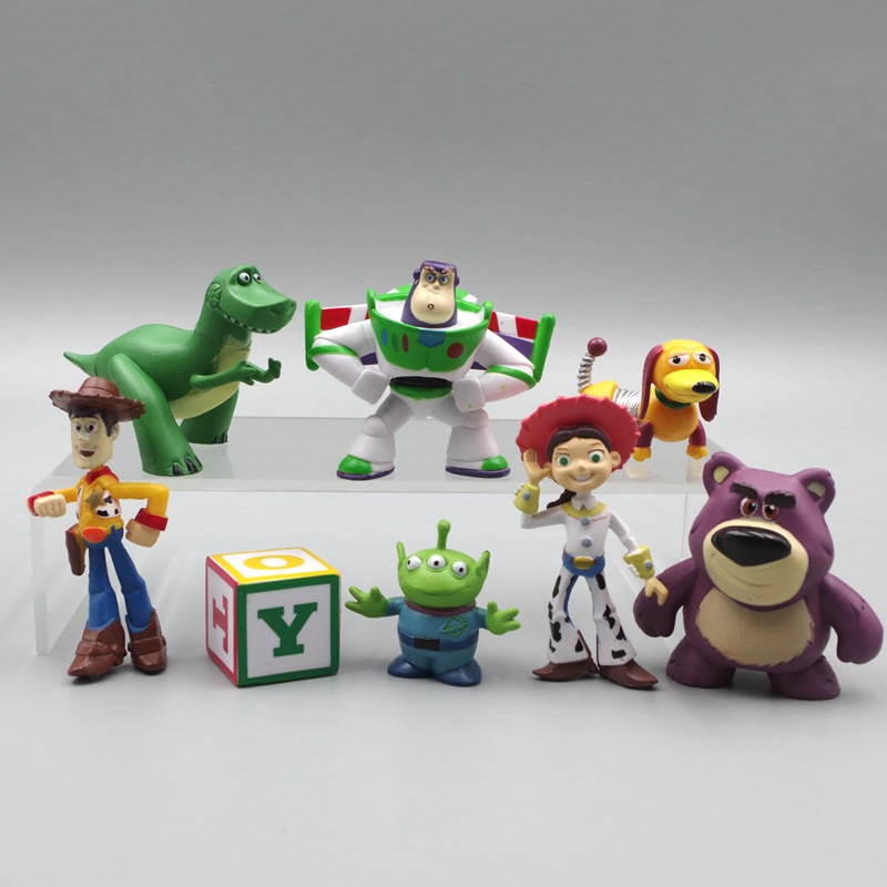 8Pcs/Set 27cm Disney Anime Toy Story Figure Woody Buzz Lightyear