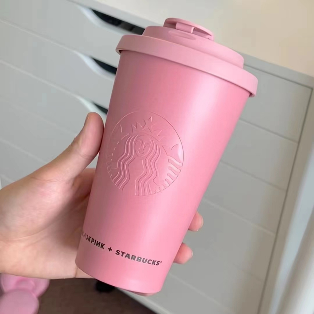 Blackpink X Starbucks Stainless Steel Bling Cold Cup Tumbler 16ozblack Pink Starbucksblackpink 1327