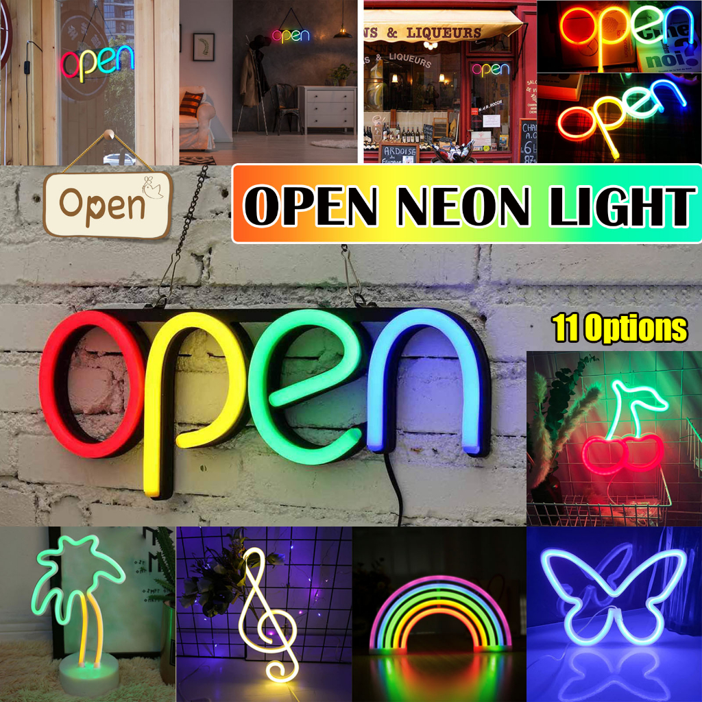Open Schild, LED & NEON