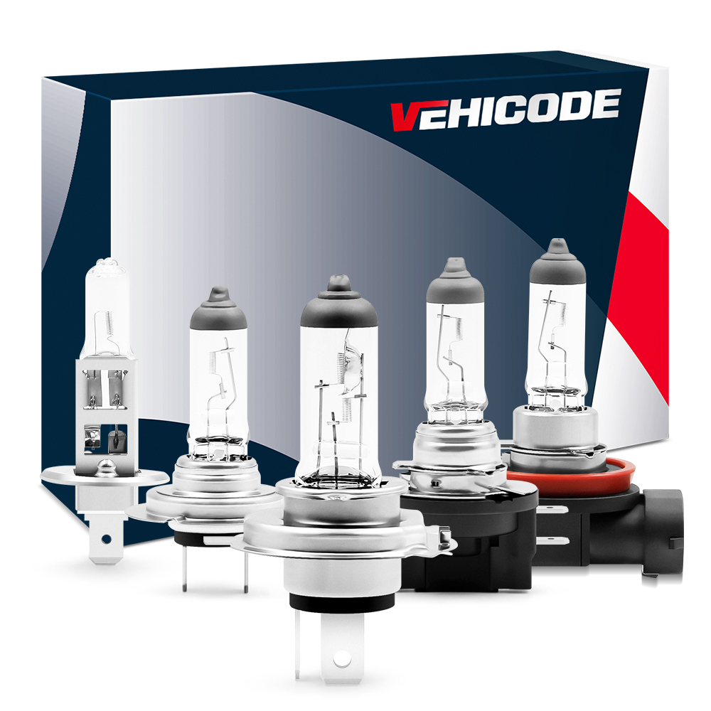 VEHICODE 1pc H1 H3 H4 H7 H11 HB3 9005 HB4 9006 HIR2 9012 Bulb Halogen