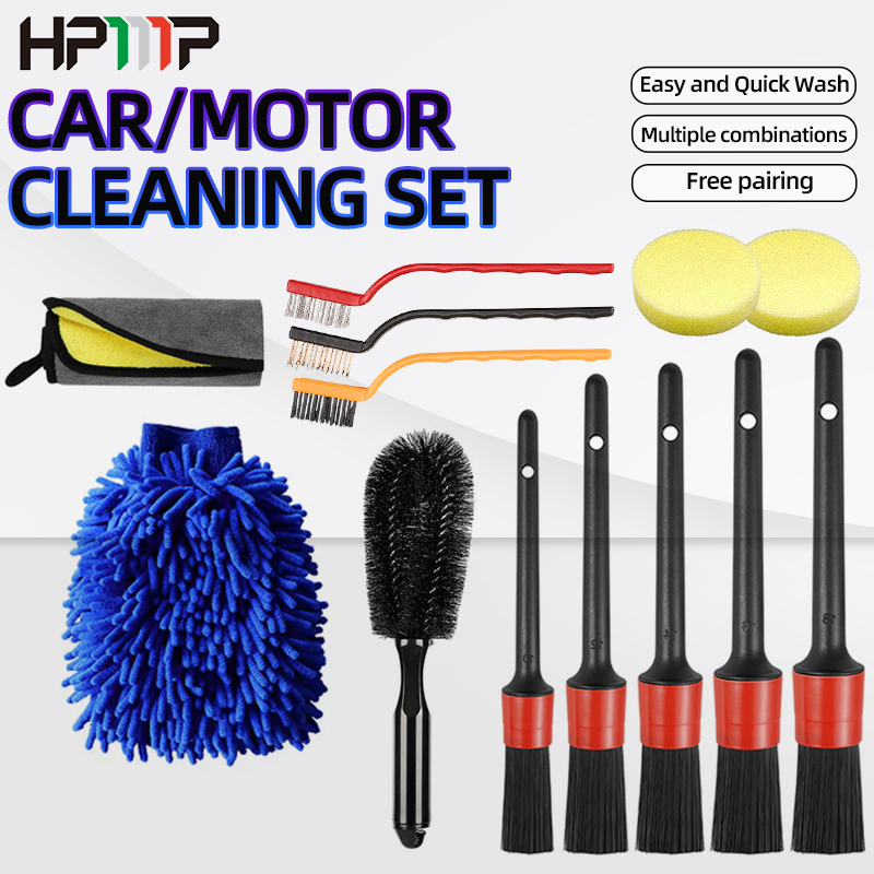 12pcs Car Wash Tool Cleaning Kit Auto Care Car Wash Cleaning Tools Kit For  Cleaning Wheels Interior Exterior Seat Microfiber Car Care Cleaning Set, High-quality & Affordable