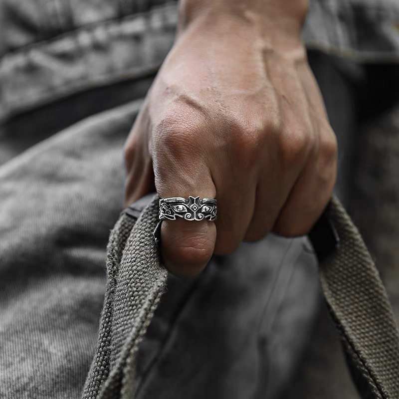 Original Design Gluttonous Mythical Beast Ring Male Domineering Retro ...