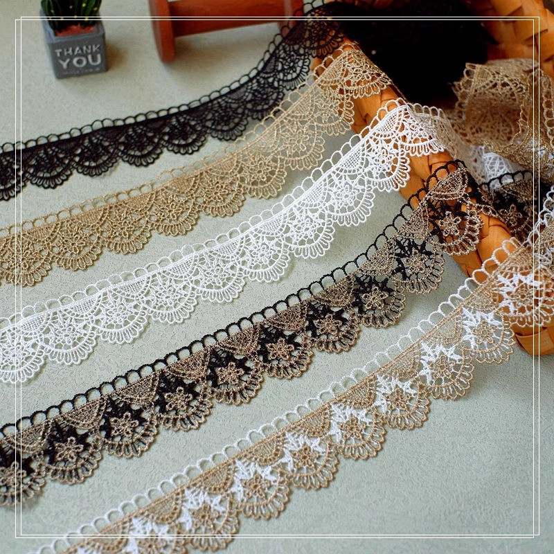 Black Lace Trim Cotton Embroidered Lace Ribbon Crochet Lace Fabric DIY  Handmade Craft Clothes Sewing Accessories - China Embroidery Lace and Milk  Silk Lace price