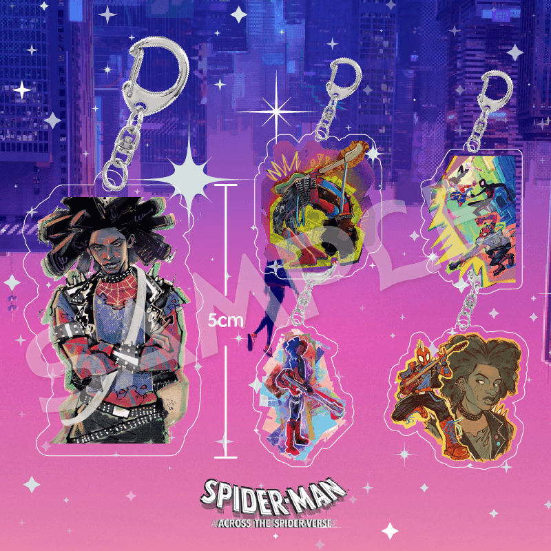 Spider-Man across the Spider-Verse acrylic keychain Gwen/Miles/Hobart ...