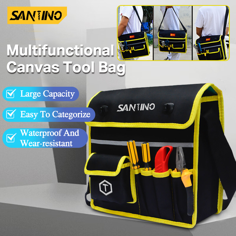 [Ready Stock] Heavy Duty Tool Storage Bags Hardware Tool Kit Bag Canvas