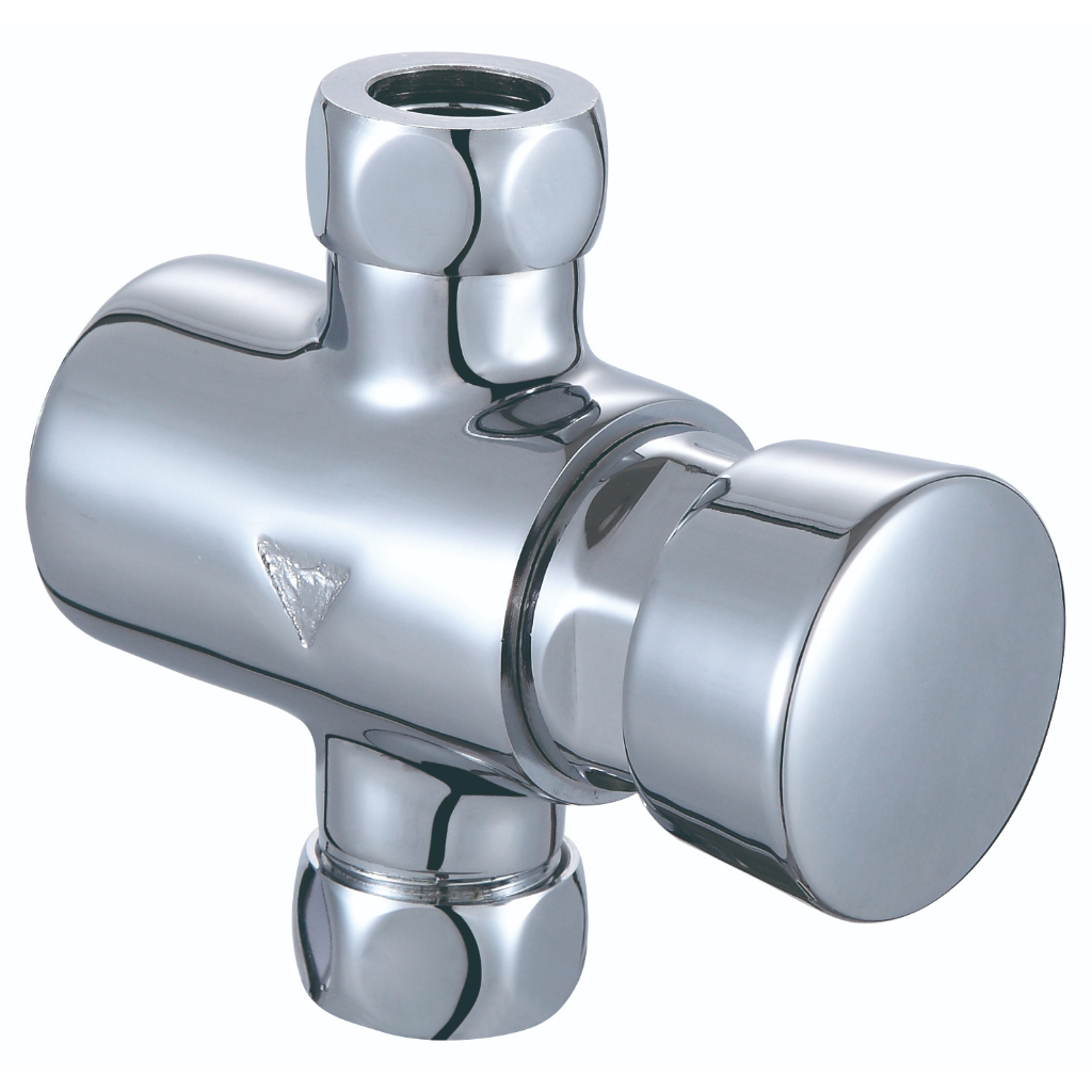 Push button shower valve single cold time delay self closing valve