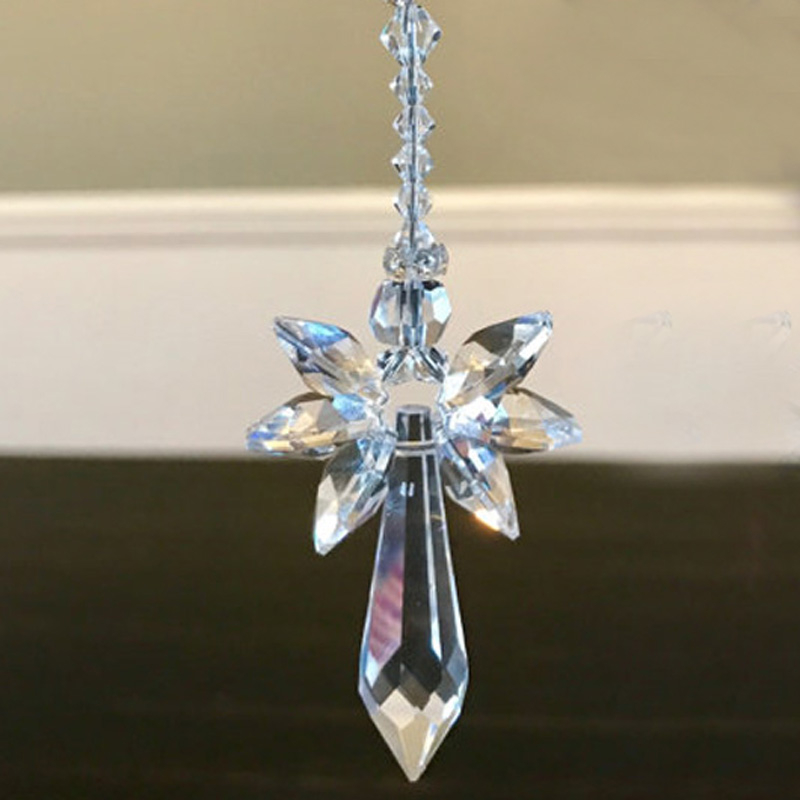 Rainbow Crystal Angel Chakra Suncatcher Car Charm Pendant Wall Window